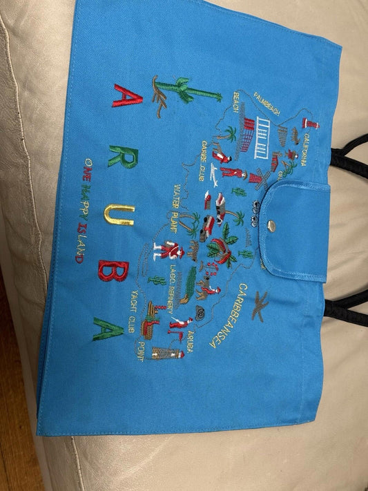 Tote Bag   Large , Aruba , One Happy Island