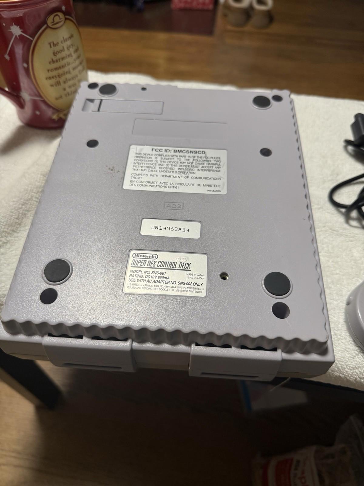 Super Nintendo SNES Console Bundle With Controller , No Video Cable