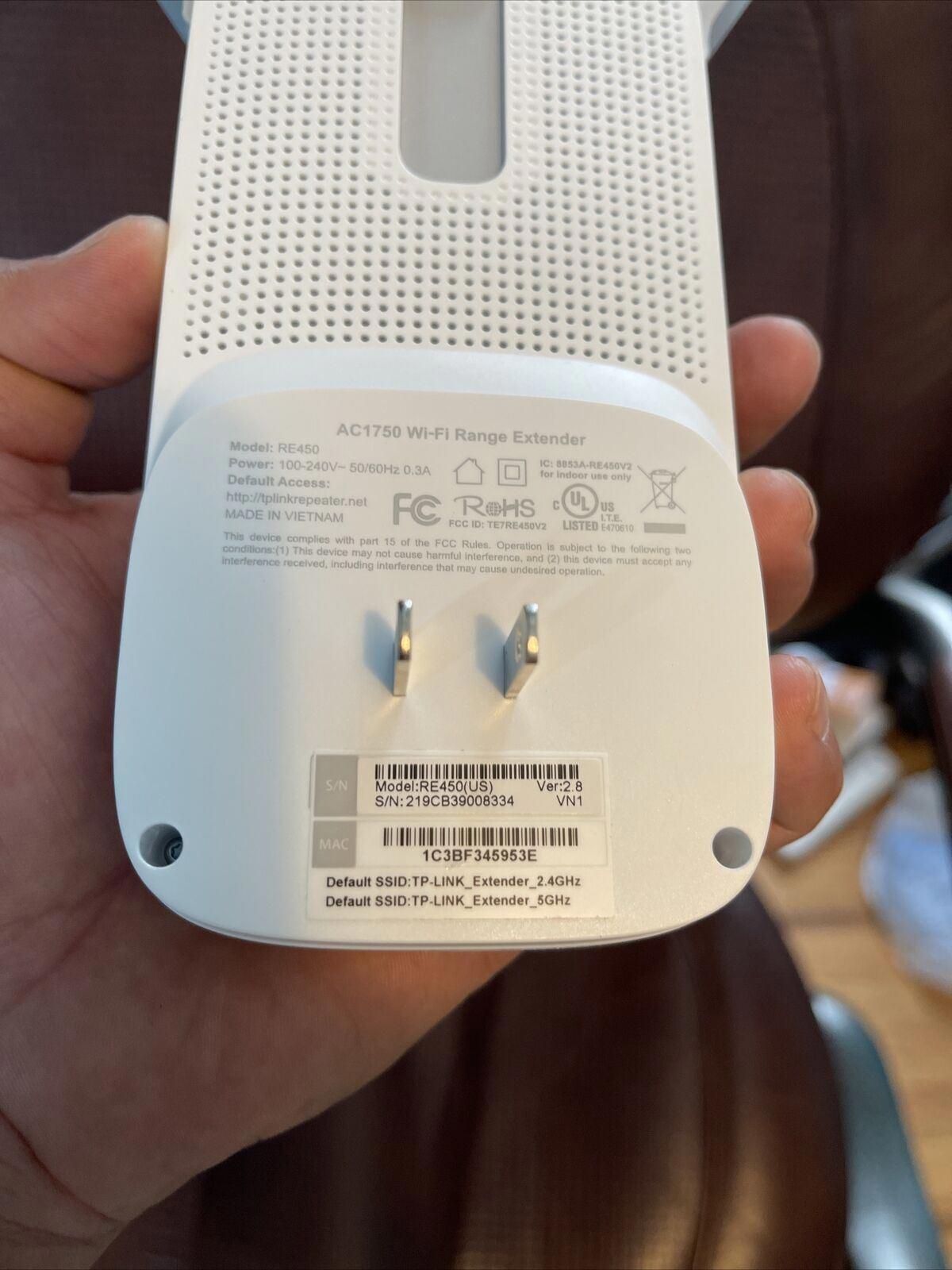 TP-Link RE450 AC1750 WiFi Range Extender High Speed Intelligent Signal Indicator