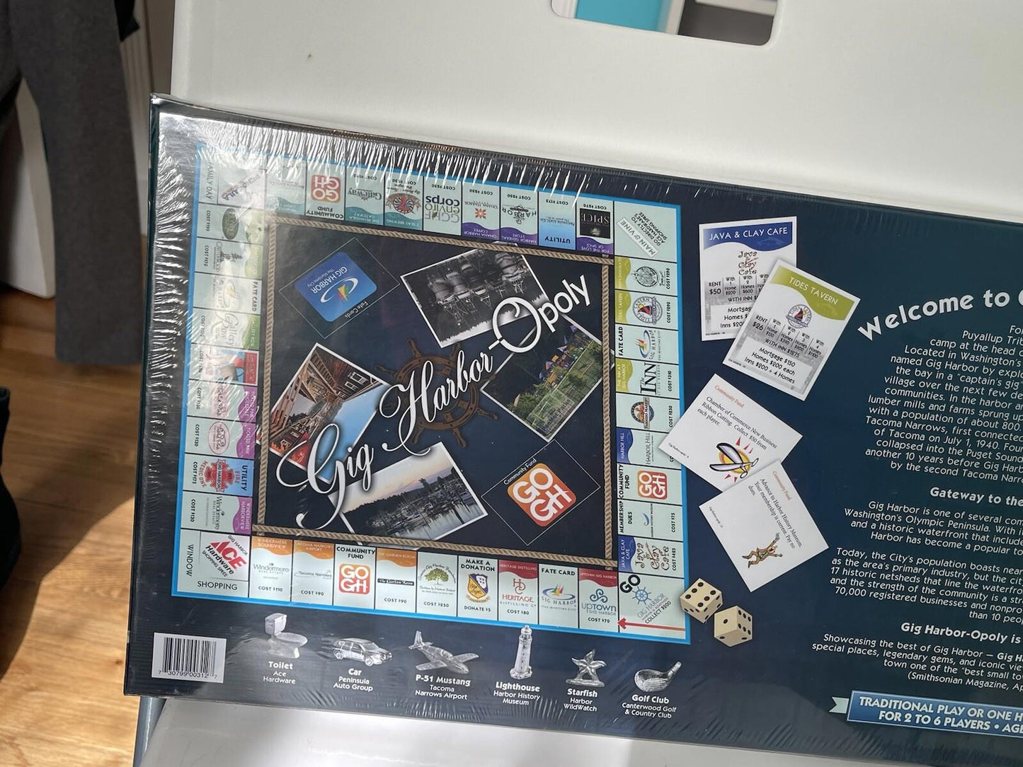 Gig Harbor - Opoly Monopoly Board Game Washington Rare Retired Brand New In Box