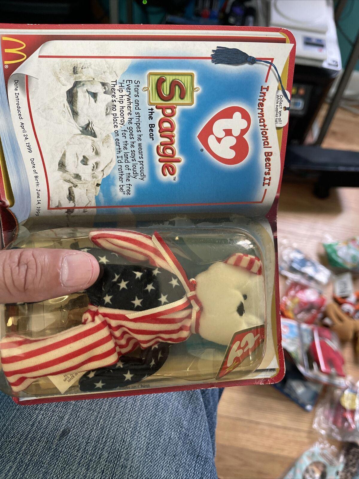 Ty Beanie Babies-Rare! Spangle The Bear - McDonalds - 1999 in original packaging