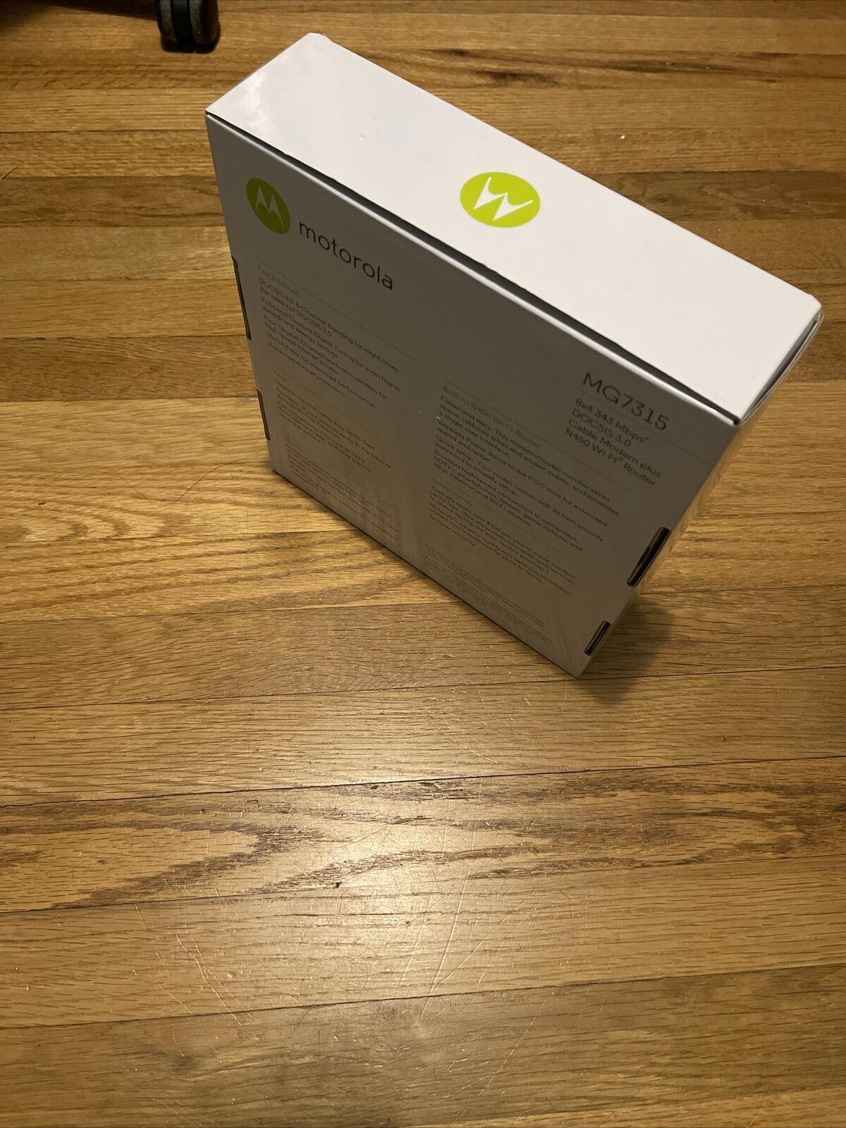 Motorola MG7315 8x4 343 Mbps DOCSIS 3.0 Cable Modem Plus N450 Wi-Fi Router