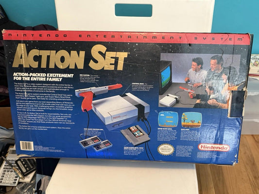 1988 Nintendo Entertainment System Action Set NES Complete In Box  (read Descrip