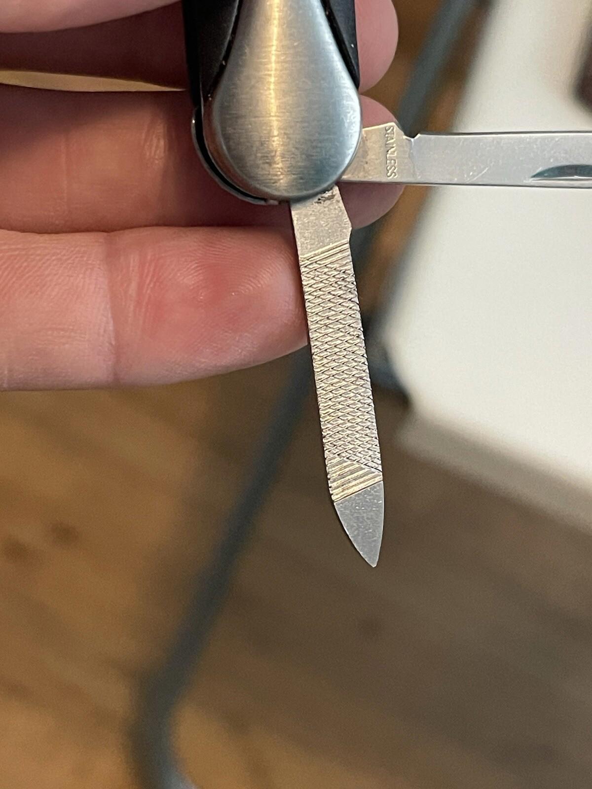 Vintage Mini Folding Knife  Tweezer Keyring Keychain