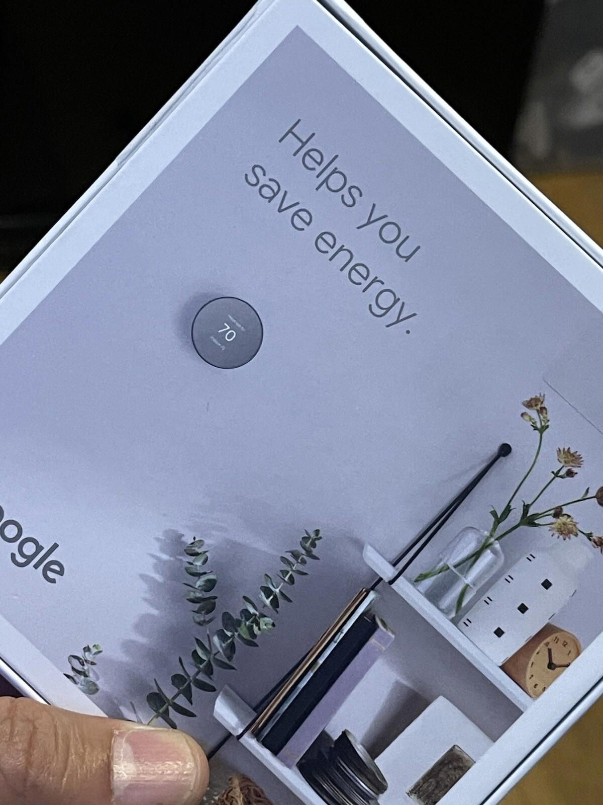 Google Nest Thermostat Sensor Charcoal, open box model G4CV2