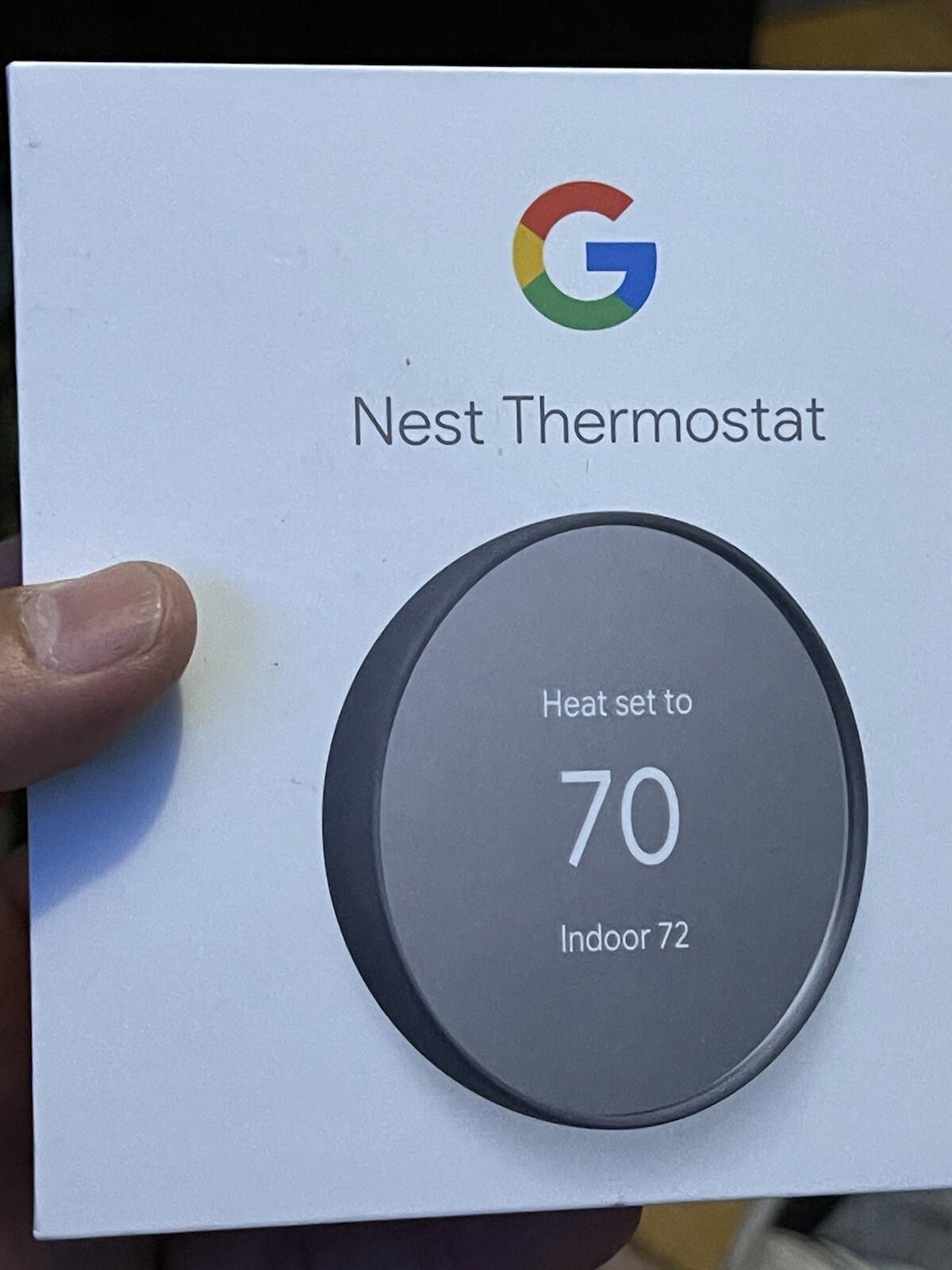 Google Nest Thermostat Sensor Charcoal, open box model G4CV2