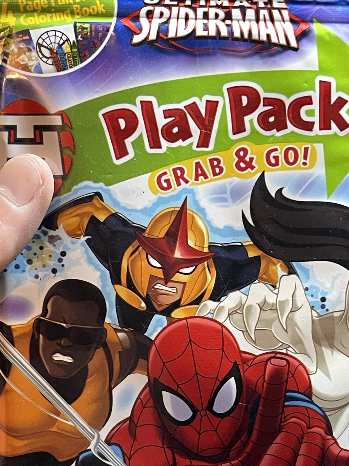 X2 Play Pack and Grab Go Spiderman 4 crayons 24 Page Fun Size Coloring Book (21)