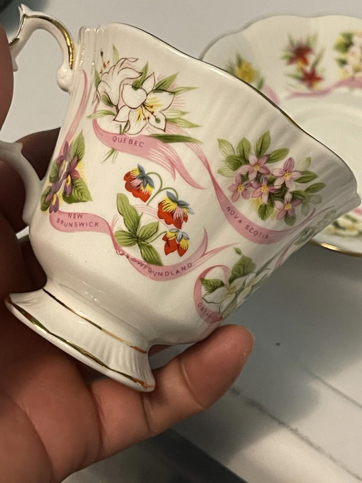 Royal Albert Cup & Saucer Canada “Our Emblems Dear” Bone China