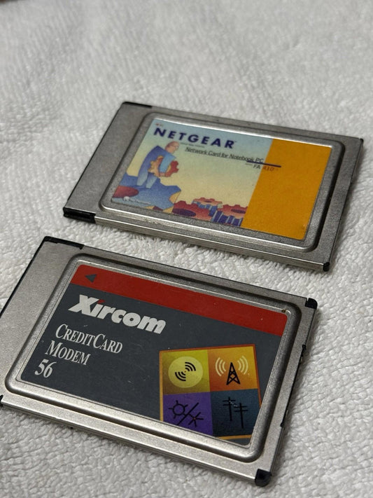 Xircom Credit Card Modem 56T for Vintage Laptops (CM56T) And Netgear
