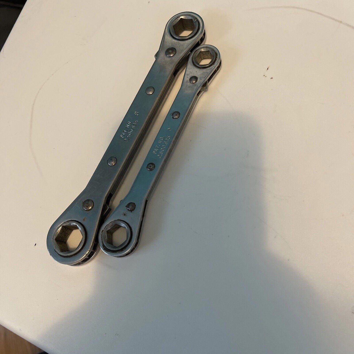 Vintage X2 , S-K  SAE  Ratcheting Box End Wrenches- 6pt- RB1618,RB1214 (12)