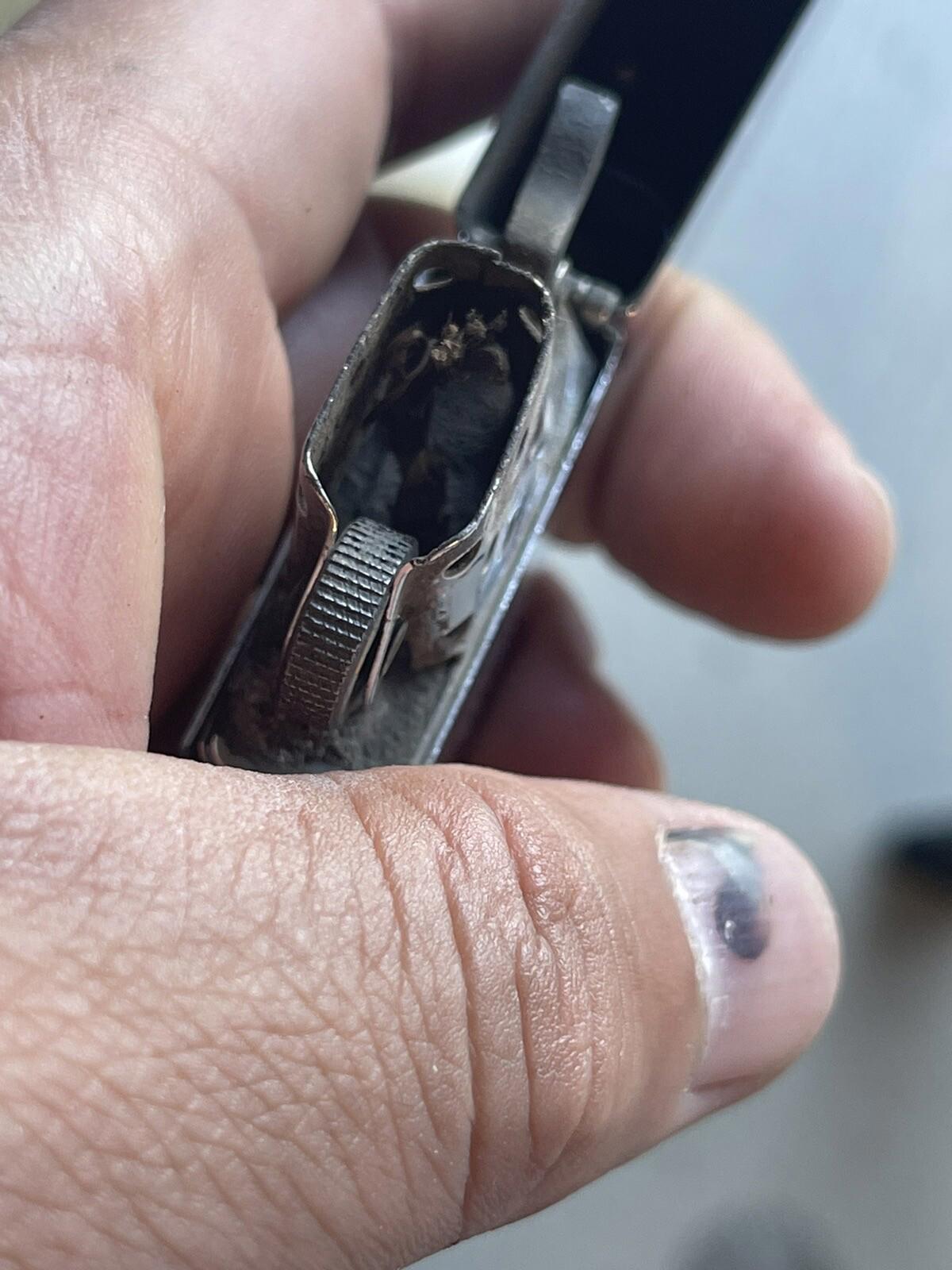 VINTAGE KALAN FLIP TOP CIGARETTE LIGHTER - PLAIN CHROME Untested