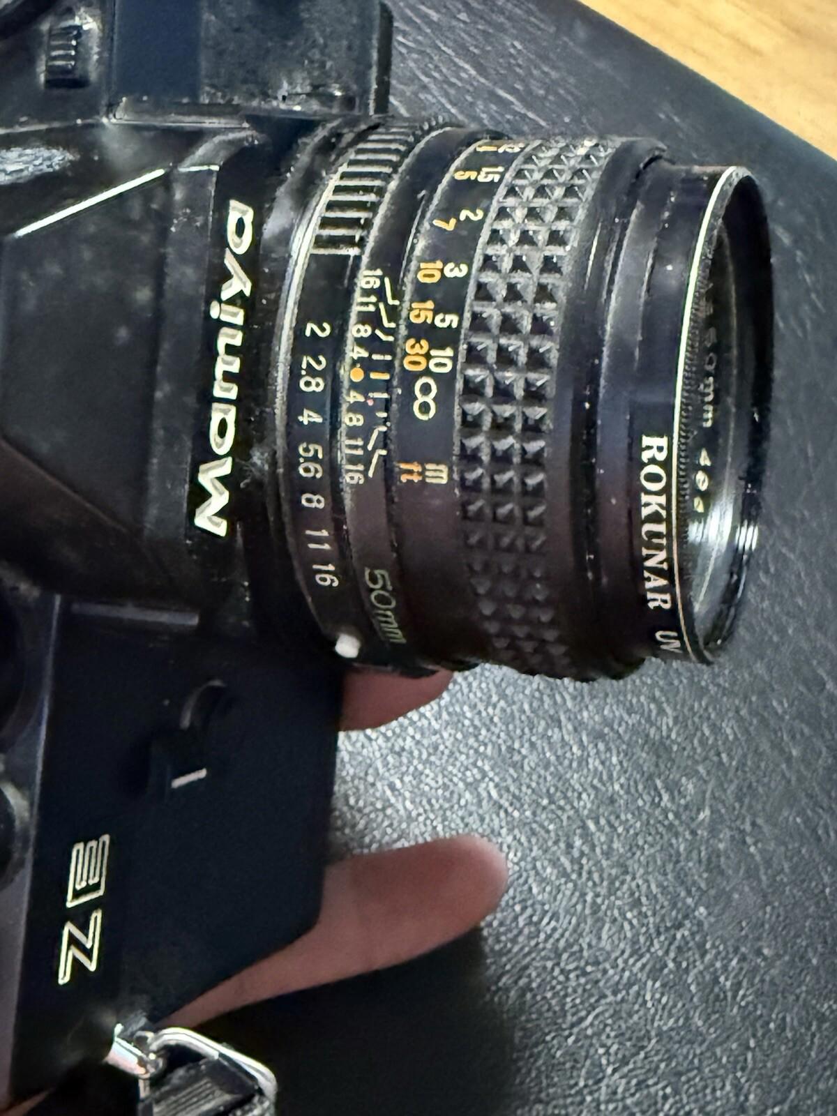 Mamiya ZE SLR 35mm Film Camera w/ Lens , Untested ,