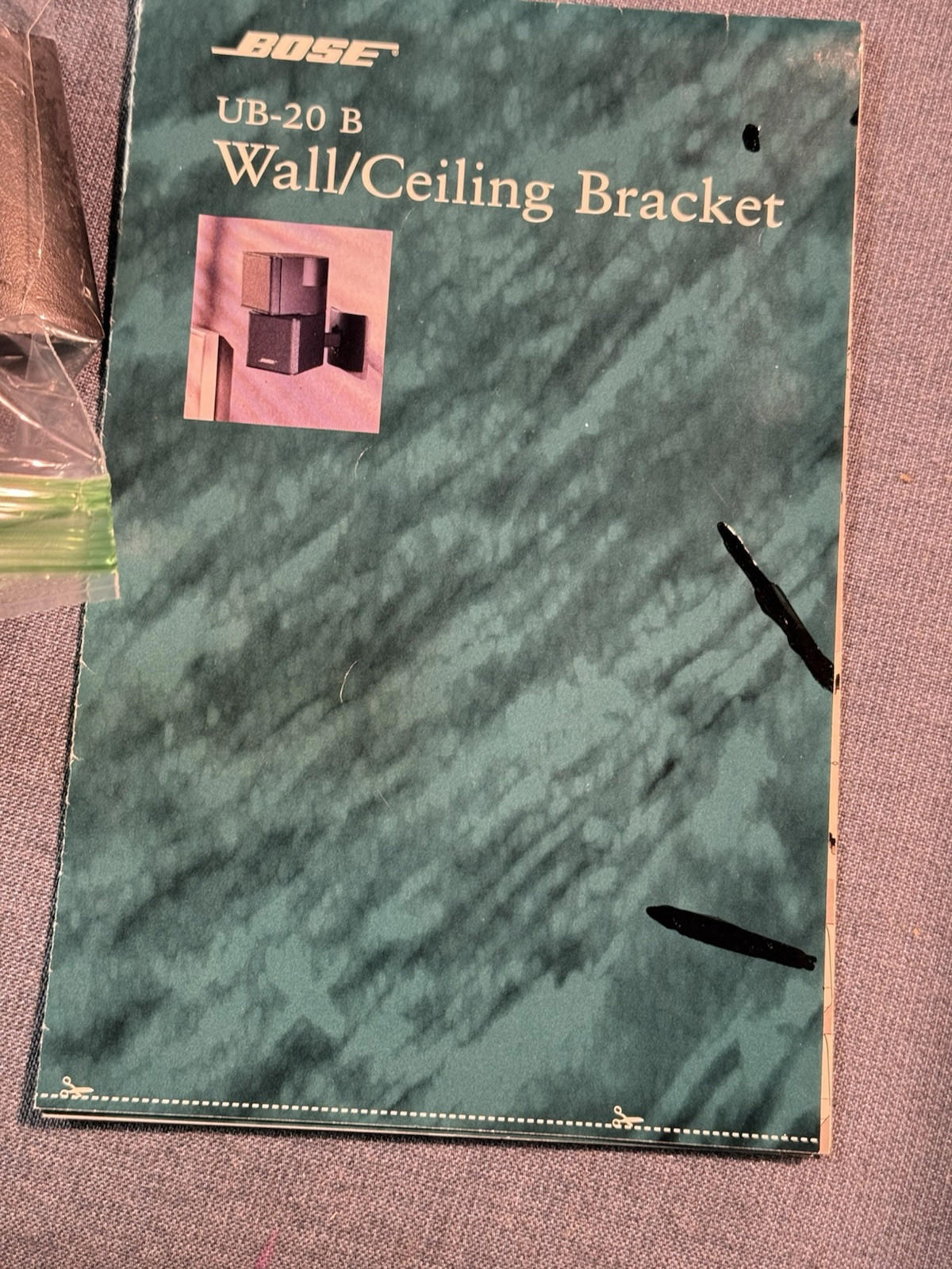 Genuine Black Bose UB-20 B - Wall Ceiling Bracket - Cube Speakers Lot Of 4