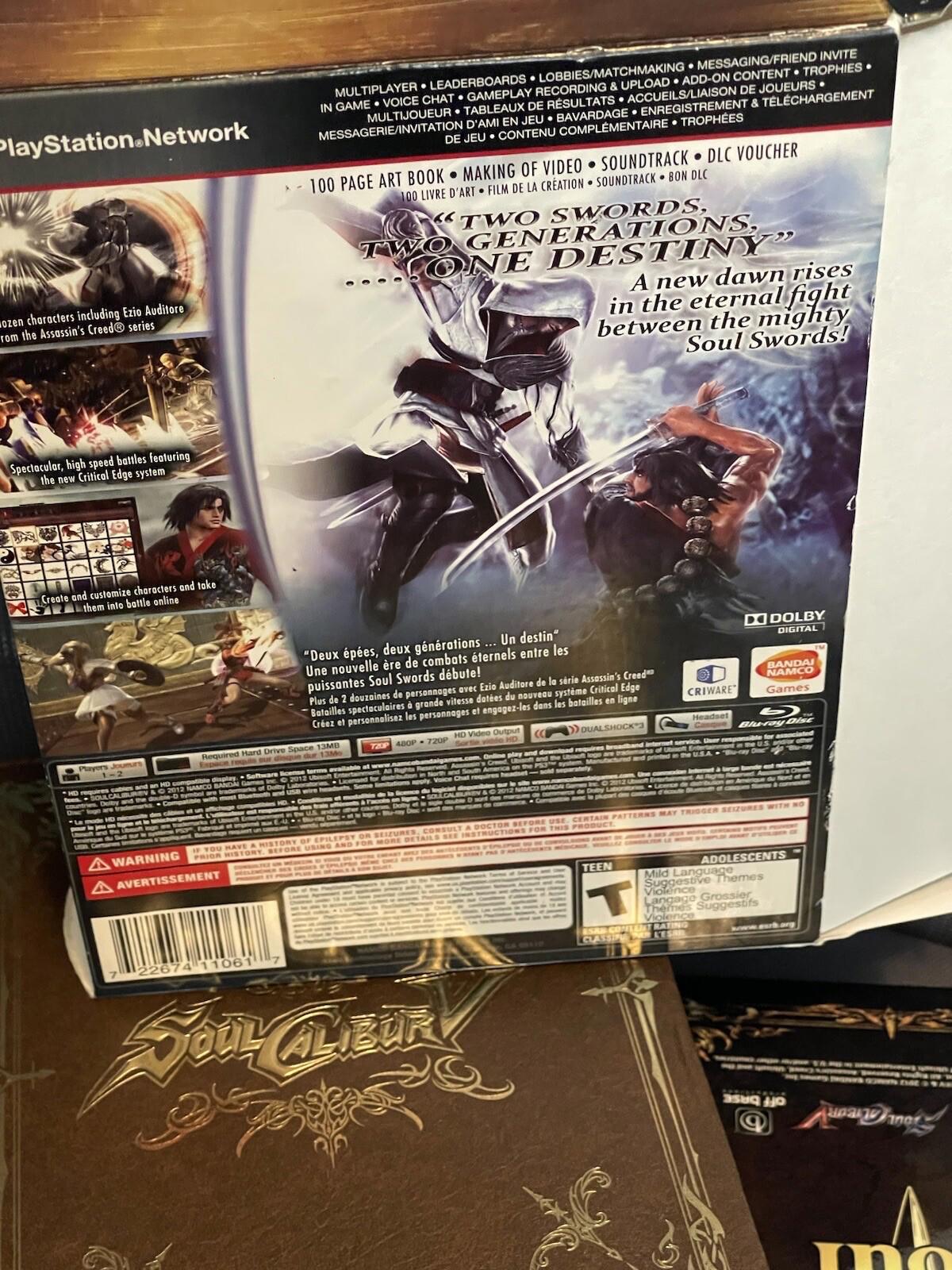 Soul Calibur V 5 Collectors Edition PlayStation 3 PS3 *NO GAME, Good Condition