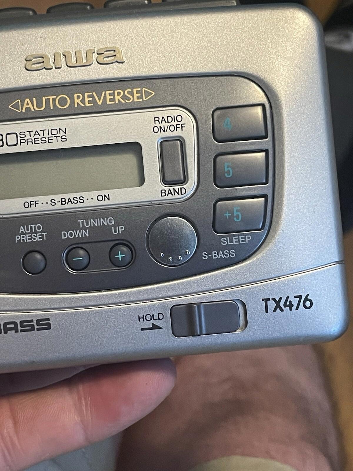 Aiwa TX476 AM/FM Tape Player - No Power (for Parts)