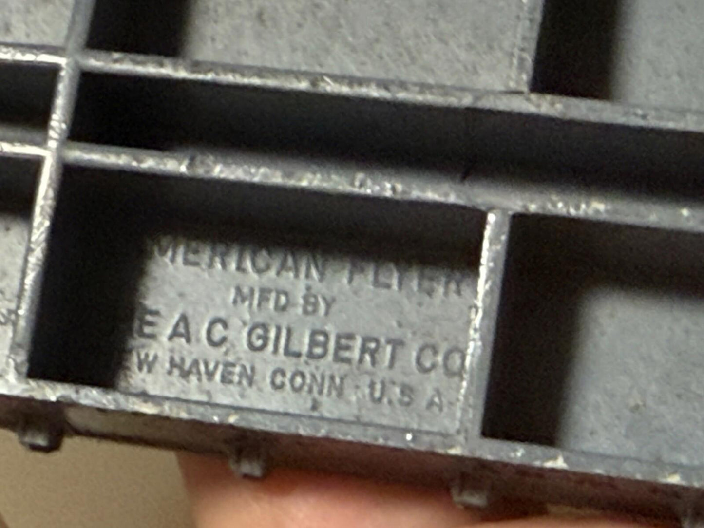 American Flyer PA 9952 S Scale C&N.W.R.Y. 4259 Logging Flat Metal Car