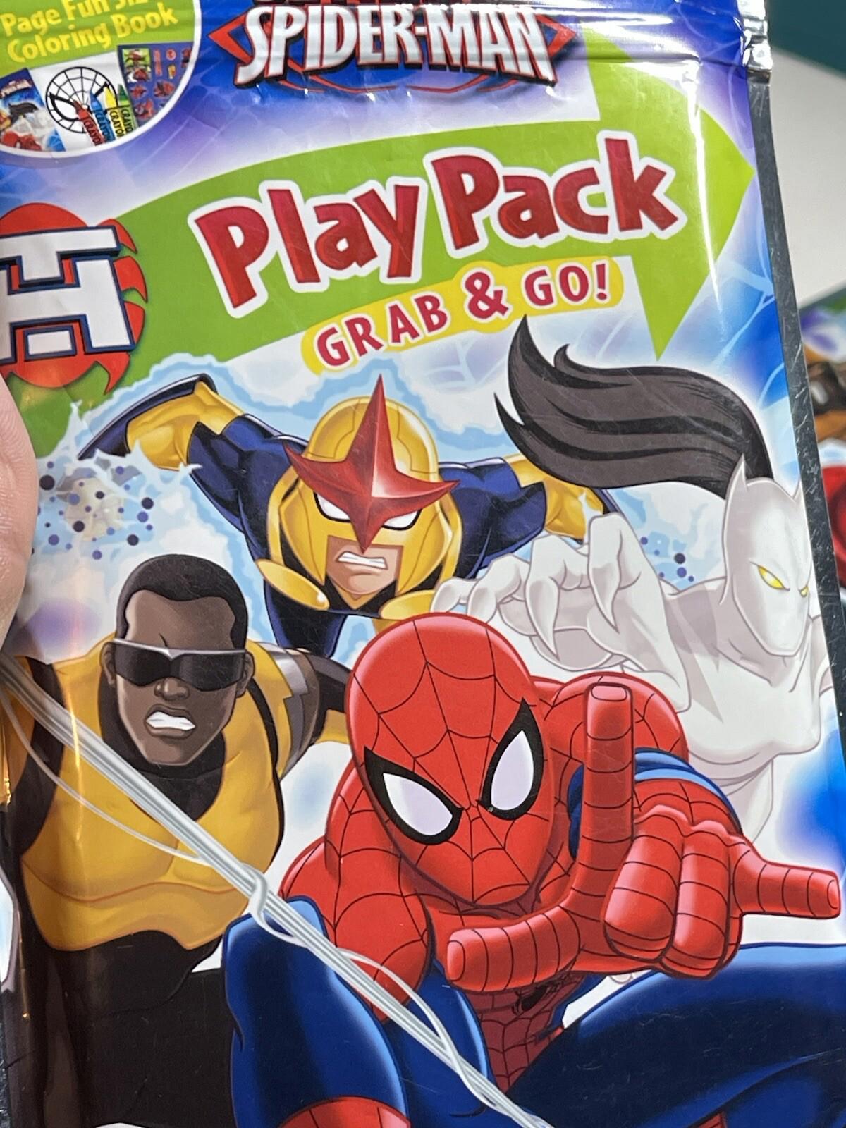 X2 Play Pack and Grab Go Spiderman 4 crayons 24 Page Fun Size Coloring Book (21)