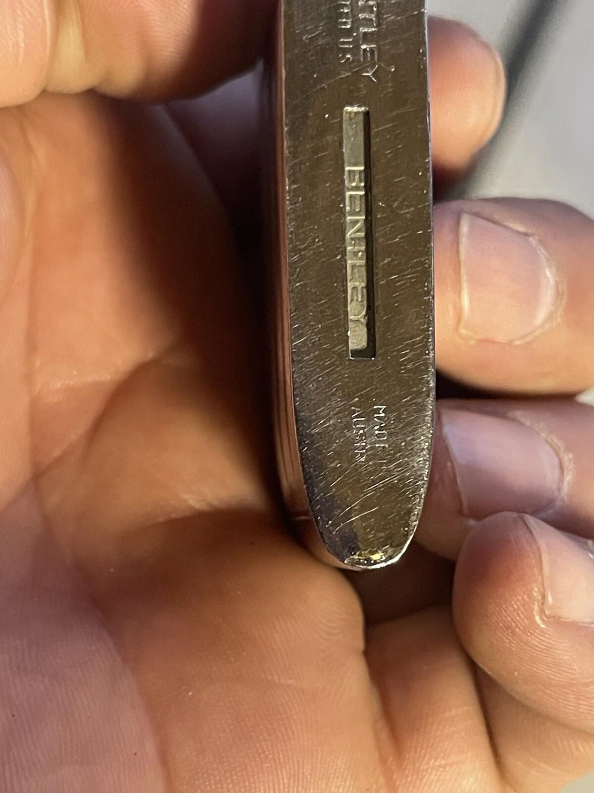 Vintage Bentley Lighter Chrome Metal Made in Austria Cigarette Lighter